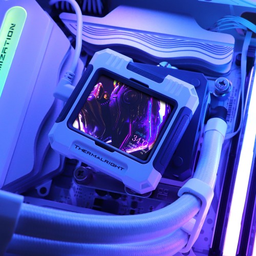 Водяное охлаждение для процессора/ Water Cooling System Thermalright Frozen Warframe 420 ARGB (420mm, LED, White, ARGB/ Fans: 3x140mm, 88.7CFM, 29.8dBA, 1750RPM/ Pump height 60mm, 23dBA, 3000RPM, Rad thickness 27mm/ S: 1851, 1700, 1200, 115X, 2011, 2066, 