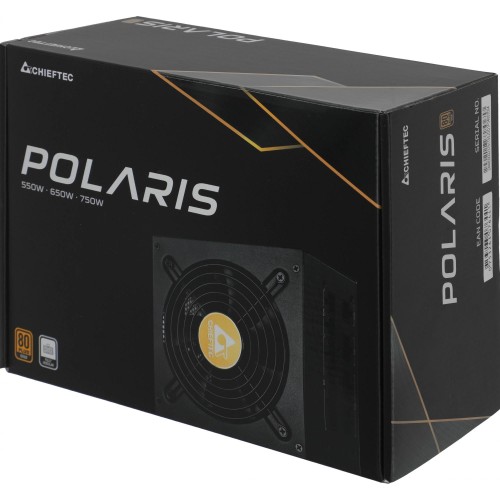 Блок питания Chieftec ATX 750W Polaris PPS-750FC 80+ gold 24pin APFC 120mm fan 8xSATA Cab Manag RTL [PPS-750FC]