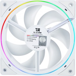 Кулер для корпуса/ Case Cooler Thermalright TL-S12RW Reverse (120x120x25mm, 4-pin PWM, ARGB, 47.6CFM, 23.2dBA, 1500RPM, White)