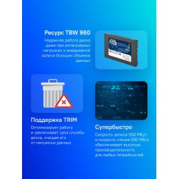 Твердотельный накопитель Patriot SATA-III 2TB P220S2TB25 P220 2.5" [P220S2TB25]