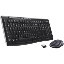 Клавиатура + мышь Logitech MK270 клав:черный мышь:черный USB беспроводная Multimedia (920-003381)