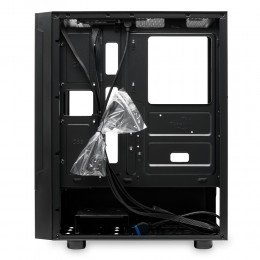 Корпус без блока питания/ Case HSPD M540, Mesh Mid Tower, Black, TG, 0.45 SPCC, no fans, ATX, mATX, mITX, 160/300/150mm, 2x2.5", 2x3.5", 7xPCI, 1xUSB-A 3.0, 2xUSB-A 2.0, 365x216x405mm