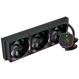Система жидкостного охлаждения/ Water Cooling System Thermalright Frozen Horizon 360 Digital (360mm, LED temp., Black, ARGB/ Fans: 3x120mm, 68.9CFM, 28.2dBA, 2000RPM/ Pump height 53.2mm, Rad thickness 27mm/ S: 1700, 1200, 1851, 115X, AM5, AM4)