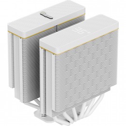 Кулер для процессора/ CPU Cooler Ocypus Iota A62 WH (260W, 4-pin PWM, LED temp., 158mm, Al/Cu, 6x6mm, 2x120mm, 77CFM, 29dBA, 2000RPM, S: 1851/1700/1200/115X, AM5/AM4, white)