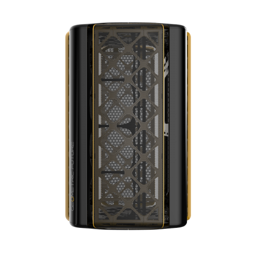 Корпус ПК без блока питания/ Case Geometric Future Model 2 The Ark, Mini-Tower, no fans, 3xUSB-A 3.0, 1xUSB 3.2 Type-C, mATX, mITX Black/Gold Geometric Future