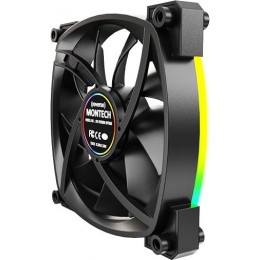 Вентилятор для корпуса Montech RX120 Reverse ARGB 120х120x25 черный 4-pin 27дБ (RX120 PWM BLACK) Ret [RX120 PWM BLACK]