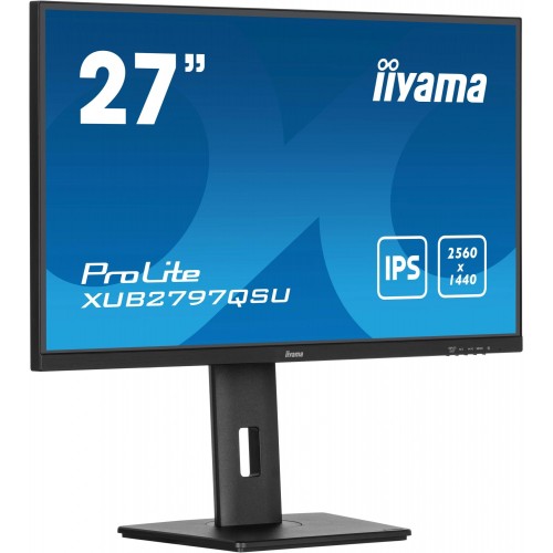 Монитор Iiyama 27" ProLite XUB2797QSU-B2 черный IPS LED 1ms 16:9 HDMI M/M матовая HAS Piv 1300:1 300cd 178гр/178гр 2560x1440 100Hz DP QHD USB 5.7кг