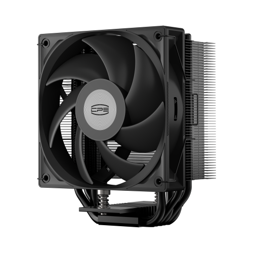 Кулер для процессора/ CPU Cooler PCCooler RT500 BK (240W, 4-pin PWM, LED temp., 152mm, Al/Cu, 5x6mm, 1x120mm, 73.32CFM, 34.9dBA, 2200RPM, S: 1851/1700/1200/115X, AM5/AM4, black) PcCooler