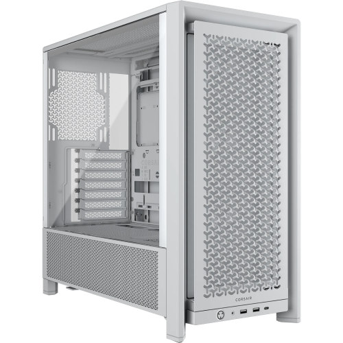 Купите корпус Corsair Frame 4000D RS White без блока питания - Midi-Tower с стеклянной панелью и вентиляцией для E-ATX, ATX, mATX, mITX