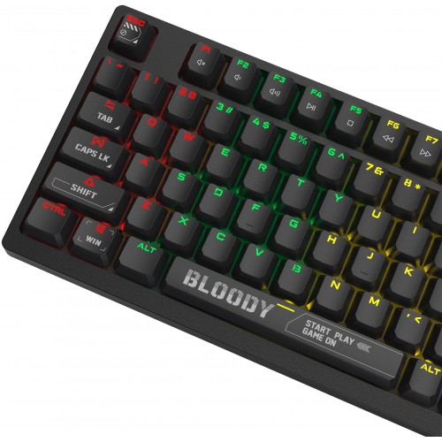 Механическая клавиатура A4Tech S98 BLACK с LED подсветкой для геймеров, USB, 1.8м кабель