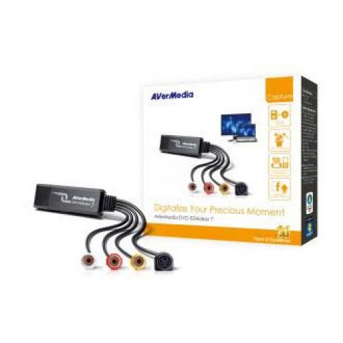Карта видеозахвата Avermedia DVD EZMaker 7 C039 - Внешний USB/S-Video для Записи и Стриминга