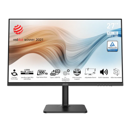 Монитор/ MSI Modern MD272XP 27'', 1920x1080, IPS, 178x178, nit, 100Hz, 4ms, HDMI/DP, 1xUSB-C, 2USB-A, Audio out, 2x3W, LTSP, ExtPWR, 75x75VESA, Black, 1y