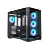 Корпус ПК без блока питания/ Case SAMA V62S Black, Midi-Tower, TG, 4x120mm ARGB, 2xUSB 3.0 + 1xUSB 3.2 Type-C, ATX, mATX, mITX Black SAMA