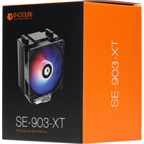 Кулер ID-Cooling SE-903-XT RGB Soc-AM5/AM4/1200/1700/1851 черный 4-pin 14-26dB Al+Cu 130W 650gr Ret [SE-903-XT]