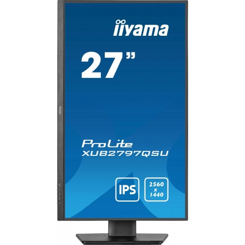 Монитор Iiyama 27" ProLite XUB2797QSU-B2 черный IPS LED 1ms 16:9 HDMI M/M матовая HAS Piv 1300:1 300cd 178гр/178гр 2560x1440 100Hz DP QHD USB 5.7кг