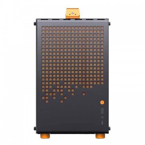 Корпус JONSBO Z20 Mini-Tower без блока питания: стильный черно-оранжевый mATX/mITX с USB-A 3.2 и USB-C 3.2