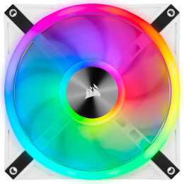 Кулер для корпуса/ Case Cooler Corsair iCUE QL140 RGB 140mm (140x140x25mm, 4-pin PWM, RGB, 50.2CFM, 26dBA, 1250RPM, White, 2pcs)