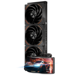 Водяное охлаждение для процессора/ Water Cooling System Thermalright Rainbow Vision 360 Turbo (360mm, LED, Black, ARGB/ Fans: 3x120mm, 120.38CFM, 44.7dBA, 3000RPM/ Pump height 86mm, 6400RPM, Rad thickness 27mm/ S: 1700, 1200, 1851, 115X, 2011, 2066, AM5, 