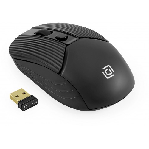 Мышь Оклик 509MW Black: Оптическая беспроводная USB мышь 1600dpi для ноутбука с 4 кнопками