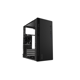 Корпус ПК без блока питания/ Case MSI PRO SHIELD M100P, Midi-Tower, 1x80mm, 2xUSB 3.2, 2xUSB 2.0, mATX, mITX Black