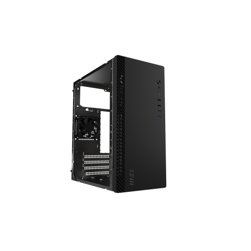 Корпус ПК MSI PRO SHIELD M100P Midi-Tower - Черный, mATX/mITX, 2xUSB 3.2, 2xUSB 2.0, 1x80mm