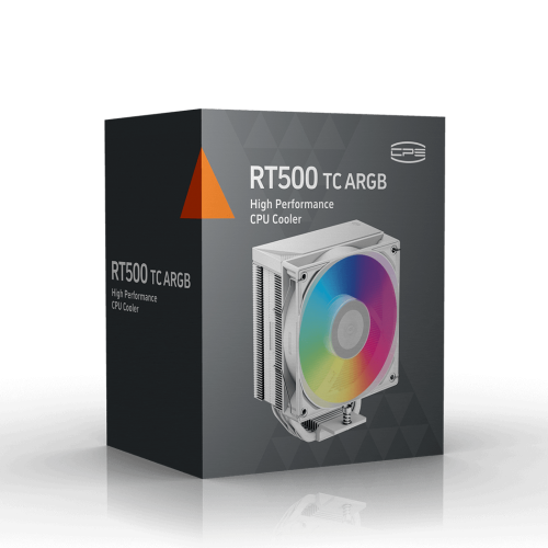 Кулер для процессора/ CPU Cooler PCCooler RT500 TC ARGB WH (245W, 4-pin PWM, 152mm, Al/Cu, 5x6mm, ARGB, 1x120mm, 73.32CFM, 34.9dBA, 2200RPM, S: 1851/1700/1200/115X, AM5/AM4, white)
