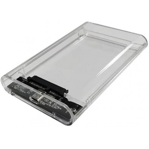 Внешний корпус для HDD/SSD AgeStar 3UB2P6C 2.5 дюйма с SATA III и USB 3.0 - Прозрачный пластиковый дизайн