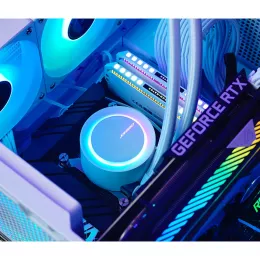 Система жидкостного охлаждения/ Water Cooling System JONSBO TG-360 White (300W, 360mm, White, ARGB/ Fans: 3x120mm, 66.19CFM, 35.4dBA, 1800RPM/ Pump height 72mm, 30dBA, 2400RPM, Rad thickness 27mm/ S: 1700, 1200, 115X, AM5, AM4)