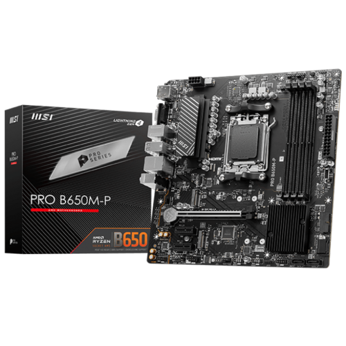 Материнская плата/ MB MSI AMD B650 sAM5, 4xDDR5(256GB), D-SUB/HDMI 2.1/DP, 1xPCIe 4.0x16, 2xPCIe 3.0, 1xLAN (2.5GbE), 4xSATA 6Gb/s, 2xM.2, 4xUSB 3.2, 4xUSB 2.0, 1xPS/2, mATX