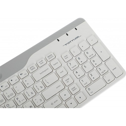Клавиатура A4Tech FBK25: Беспроводная USB Slim Multimedia в Белом/Сером Цвете