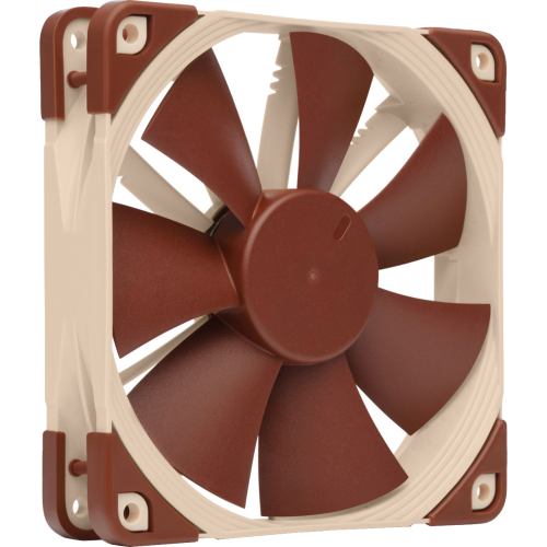 Кулер для корпуса/ Case Cooler Noctua NF-F12 PWM (120x120x25mm, 4-pin PWM, 54.97CFM, 22.4dBA, 1500RPM, Beige/Brown)