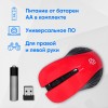 Беспроводная оптическая мышь Оклик 545MW черный/красный, 1600dpi, USB для ноутбука - идеальный выбор для комфортной работы