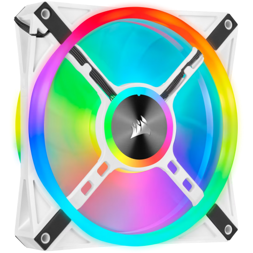 Кулер для корпуса/ Case Cooler Corsair iCUE QL140 RGB 140mm (140x140x25mm, 4-pin PWM, RGB, 50.2CFM, 26dBA, 1250RPM, White, 2pcs) Corsair