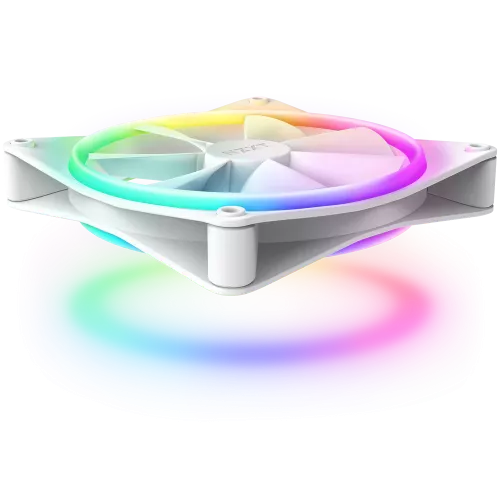 Кулер для корпуса ПК/ Case Cooler NZXT F140 RGB Duo (140x140x25mm, 4-pin PWM, RGB, 84.75CFM, 36dBA, 1800RPM, White) NZXT