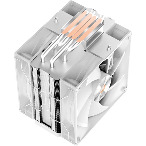 Кулер для процессора Ocypus Delta A40 Elite WH: Высокопроизводительное охлаждение с двойным вентилятором (220W, 4-pin PWM, AM5/AM4)