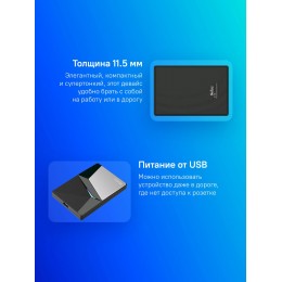 Накопитель SSD Netac USB-C 2000Gb NT01Z7S-002T-32BK Z7S 2.5" черный