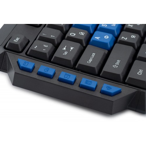 Клавиатура Оклик 750G FROST WAR черный USB для геймеров – мультимедийная, кабель 1.8м (337452)