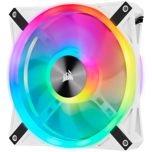 Кулер для корпуса/ Case Cooler Corsair iCUE QL140 RGB 140mm (140x140x25mm, 4-pin PWM, RGB, 50.2CFM, 26dBA, 1250RPM, White, 2pcs) Corsair