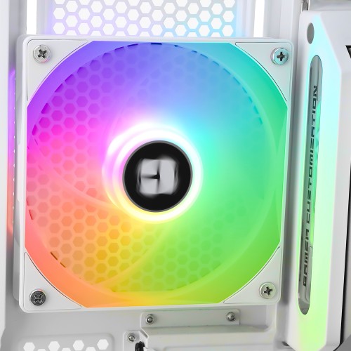 Кулер для корпуса/ Case Cooler Thermalright TL-C12RW-S V2 Reverse (120x120x25mm, 4-pin PWM, ARGB, 58CFM, 25.6dBA, 1500RPM, White) Thermalright