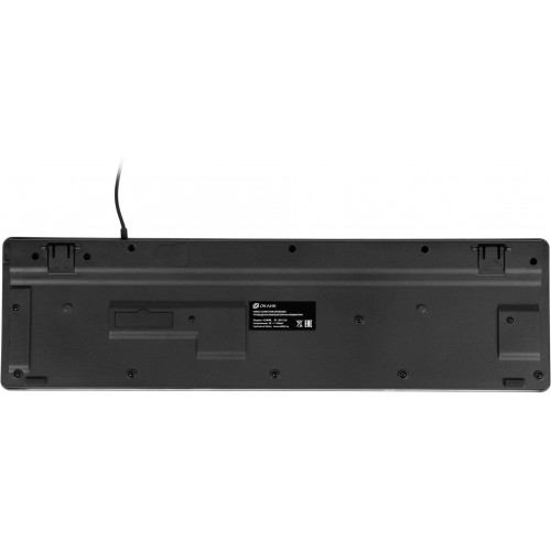 Клавиатура Оклик 420MRL черная USB Slim с мультимедиа и LED подсветкой - 1.5м кабель (1091226)