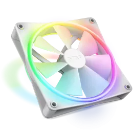 Кулер для корпуса ПК/ Case Cooler NZXT F140 RGB Duo (140x140x25mm, 4-pin PWM, RGB, 84.75CFM, 36dBA, 1800RPM, White)