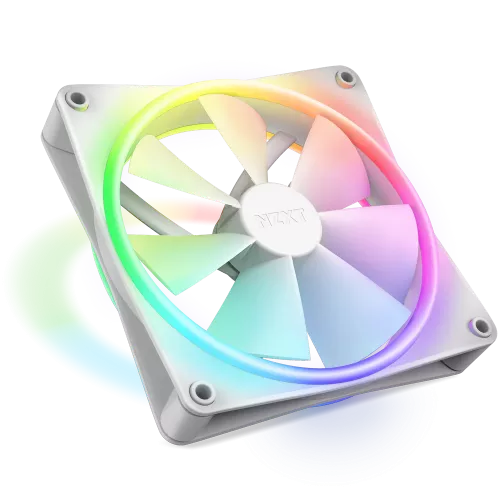 Кулер для корпуса ПК/ Case Cooler NZXT F140 RGB Duo (140x140x25mm, 4-pin PWM, RGB, 84.75CFM, 36dBA, 1800RPM, White) NZXT