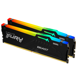 Память оперативная/ Kingston 64GB 5600MT/s DDR5 CL40 DIMM (Kit of 2) FURY Beast RGB XMP