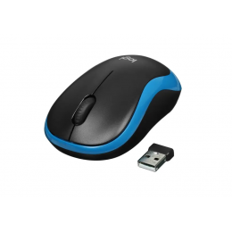 Мышь Logitech M185 черный/синий оптическая 1000dpi беспров. USB для ноутбука 2but (910-002632)