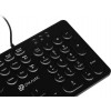 Клавиатура Оклик 420MRL черная USB Slim с мультимедиа и LED подсветкой - 1.5м кабель (1091226)