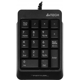 Числовой блок A4Tech FK13P черный USB slim для ноутбука (FK13P BLACK) кабель 1.5м