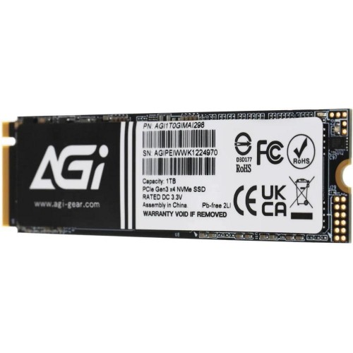 Твердотельный накопитель AGI AI298 1TB M.2 PCIe - Высокоскоростное хранилище в цветной упаковке