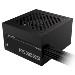 Блоки питания/ Power Supply Gigabyte GP-P650SS, 650W 80+ Silver (ATX, 3.0, Non-modular, 1x24(20+4)pin, 2x4+4-pin CPU, 2xMolex, 2x6+2-pin PCIe, 5xSATA3, Active, 120x120mm, 150x140x86mm, APFC, black)