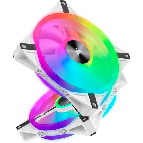 Кулер для корпуса/ Case Cooler Corsair iCUE QL140 RGB 140mm (140x140x25mm, 4-pin PWM, RGB, 50.2CFM, 26dBA, 1250RPM, White, 2pcs) Corsair