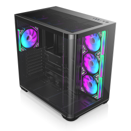 Корпус без блока питания/ Case Raijintek ATREUS BT4, Midi-Tower, TG, 4x120mm ARGB, 2xUSB-A 3.0 + 1xUSB Type-C , E-ATX, ATX, mATX, mITX Black